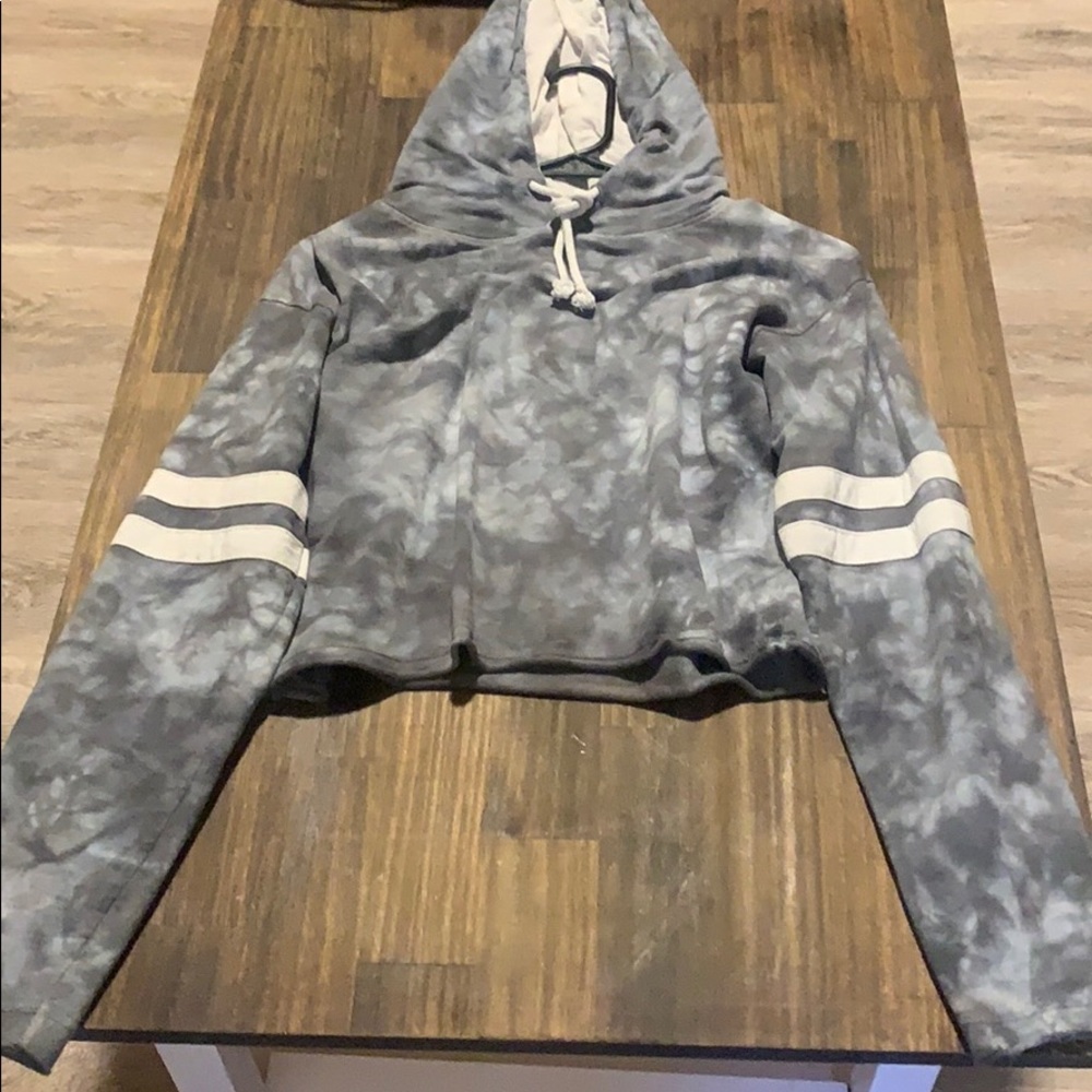Tie-dye cropped sweatshirt